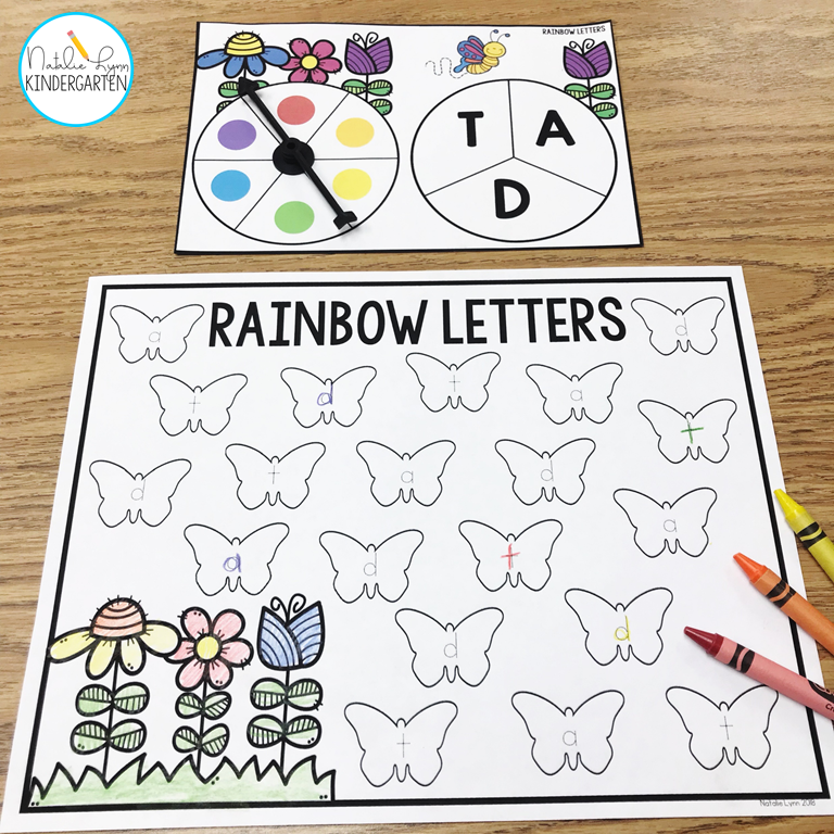 Rainbow Writing Letters - alphabet center