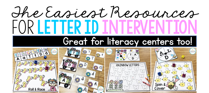 Letter ID Intervention Activities for Prek or Kindergarten
