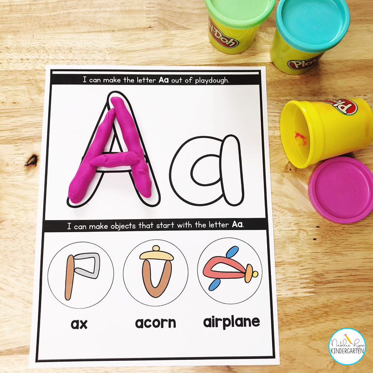 fine motor alphabet activities - alphabet playdough mats