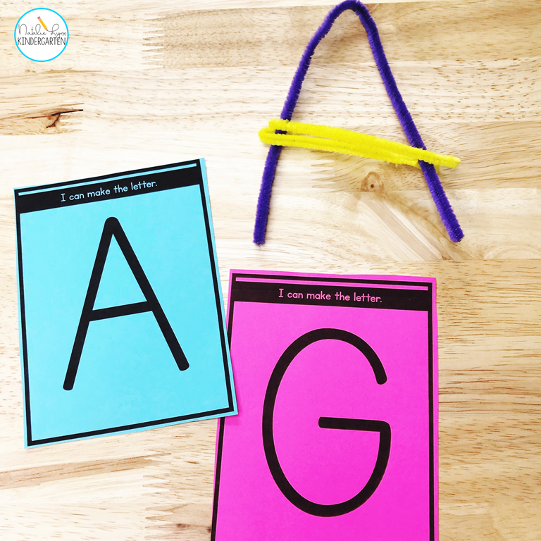 fine motor alphabet activities - pipe cleaner letters