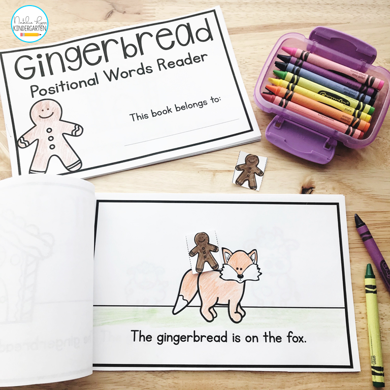 gingerbread positional words emergent reader