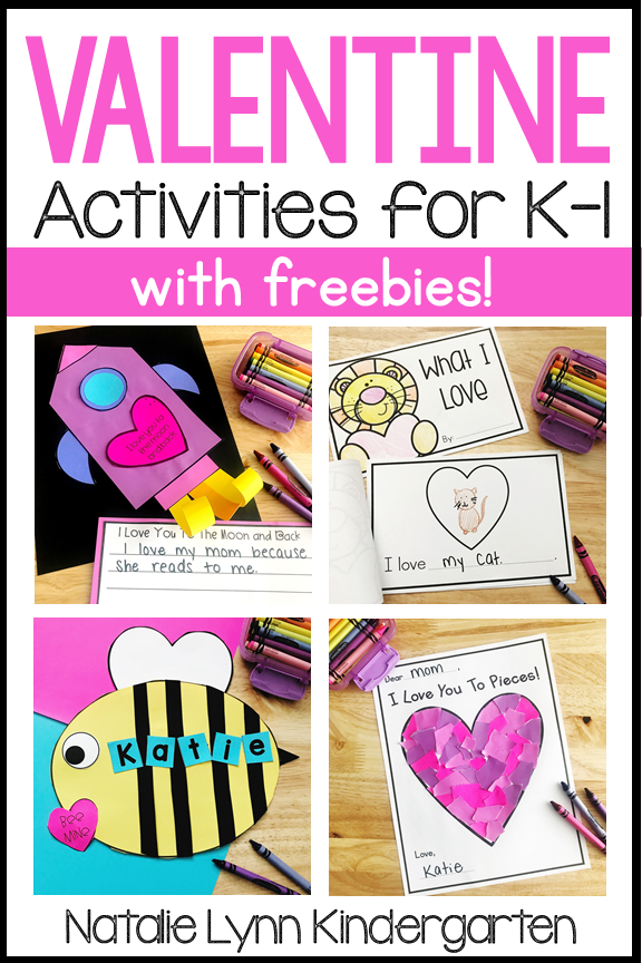 Valentine's Day Crafts and Activities for Kindergarten with Free Valentine Crafts and Valentine's Day Centers | Your kindergarten students will LOVE these Valentine's Day activities and valentine's day crafts