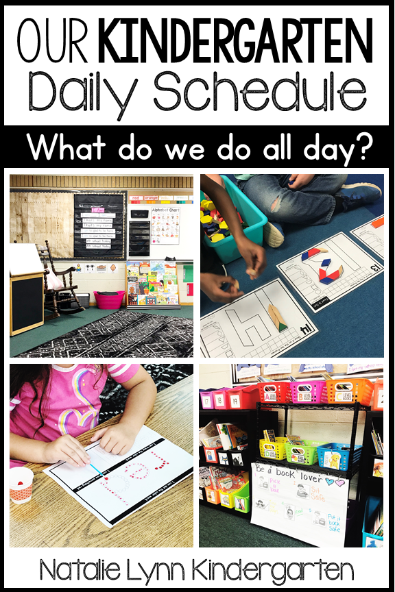 Our kindergarten daily schedule 