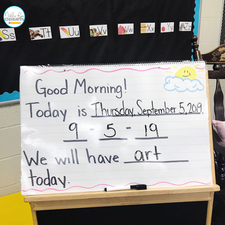 Morning meeting kindergarten morning message