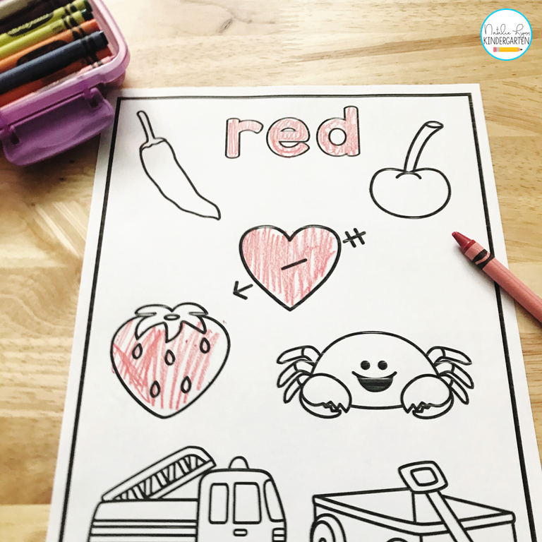Color word practice pages coloring pages