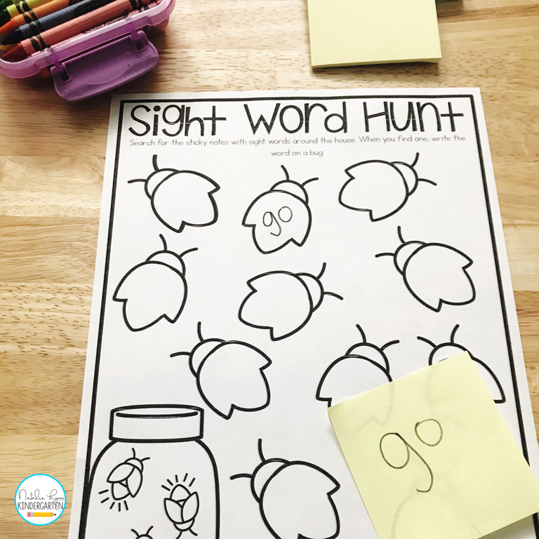 sight word hunt sight word practice at home