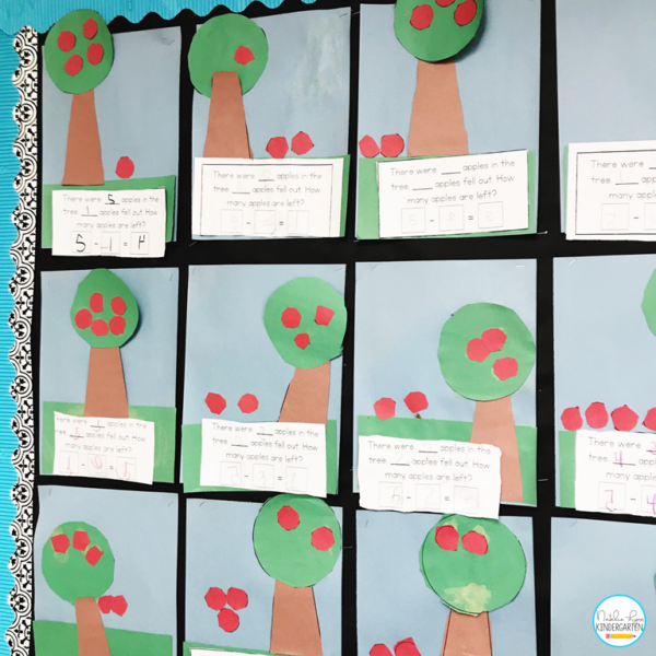 Free Apple Tree Subtraction Craft for Kindergarten - Digital Too!