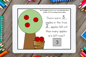 Free Apple Tree Subtraction Craft for Kindergarten - Digital Too!