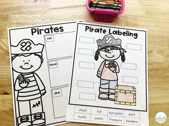 pirate activities for kindergarten and first grade