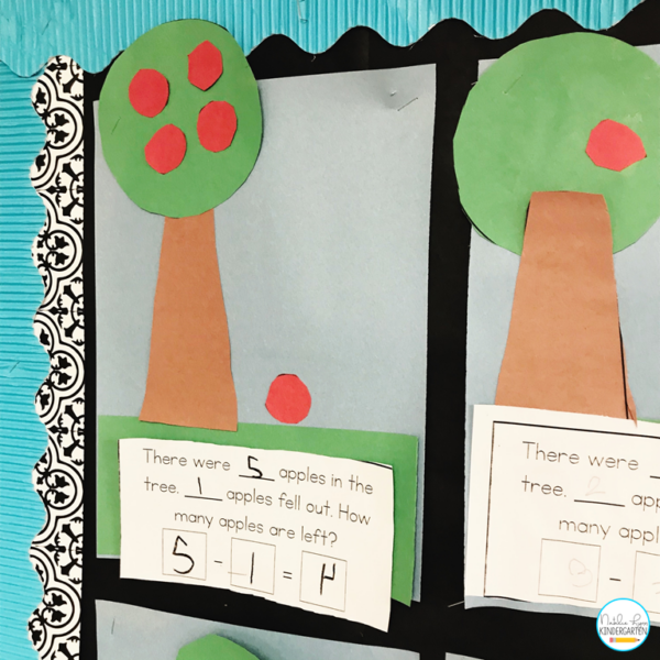 Free Apple Tree Subtraction Craft for Kindergarten - Digital Too!