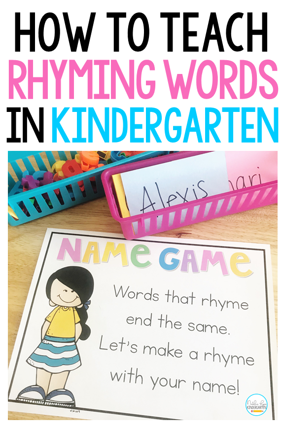 how to teach rhyming words in kindergarten pin