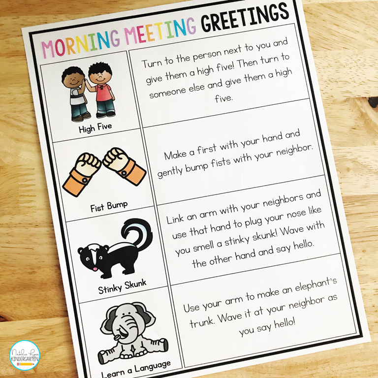 morning meeting greeting ideas for your morning routine
