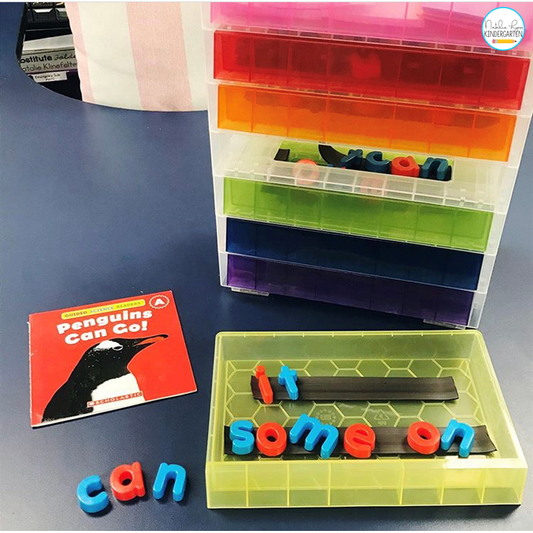 magnetic letter trays organization