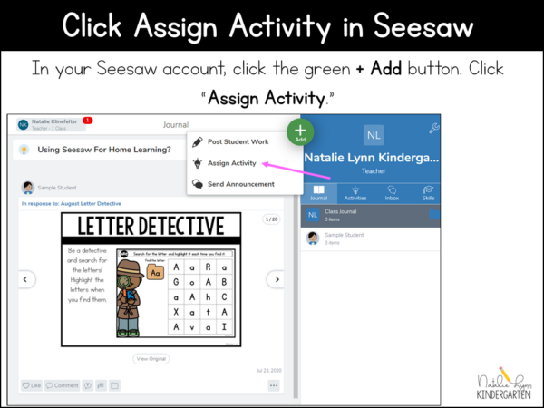 how to create assignment in seesaw