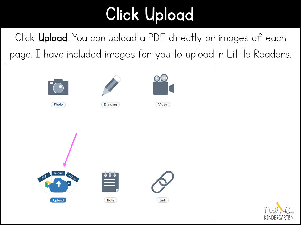 seesaw tutorial step 4: click uplaod