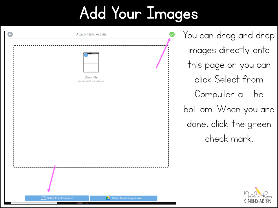 seesaw tutorial step 5: add your images