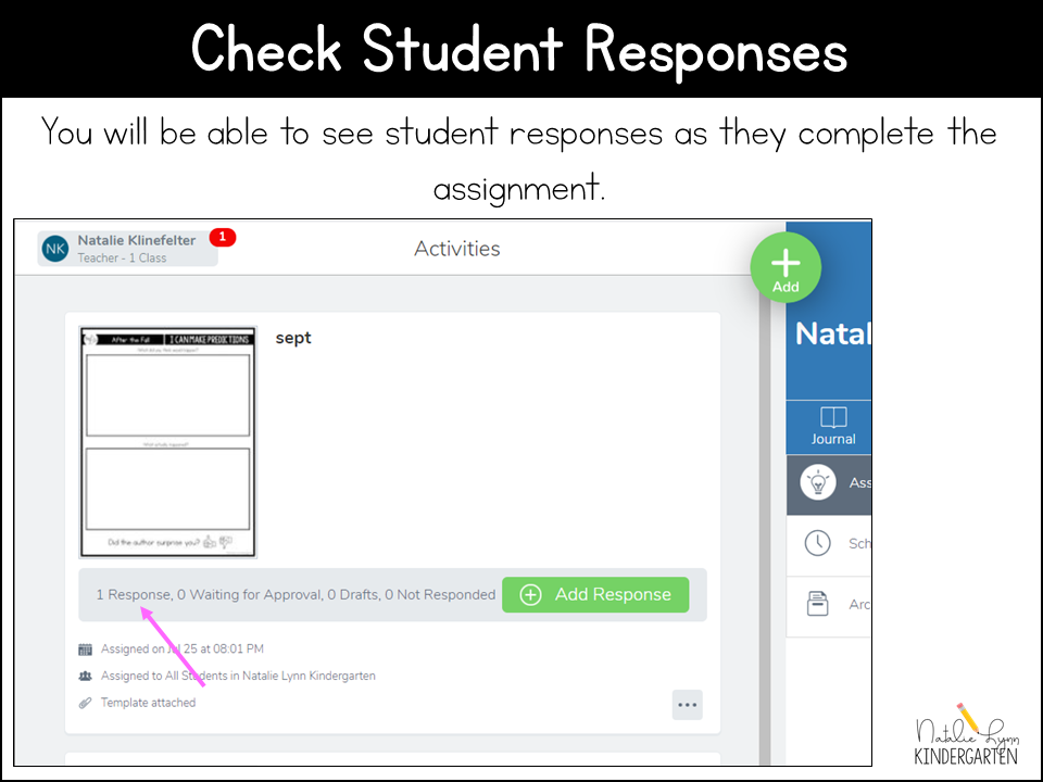 seesaw tutorial step 7: how to check student responses