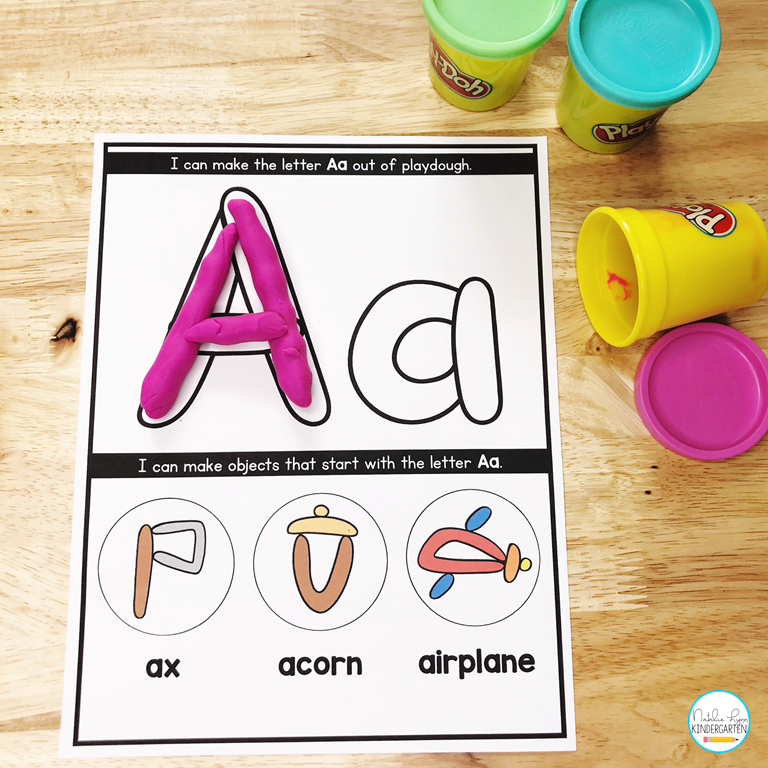 alphabet playdough mats