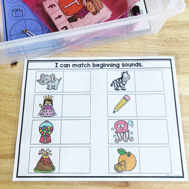 magnetic literacy center mats for kindergarten