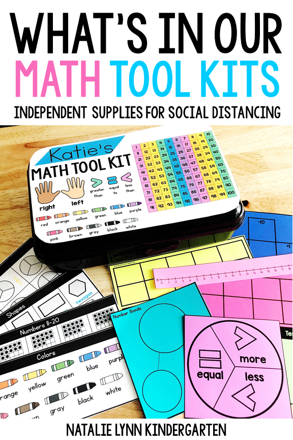 math tool kits for kindergarten and 1st grade social distancing with COVID