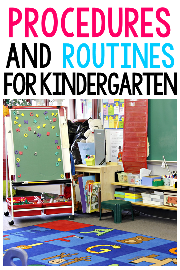 classroom procedures and routines to teach in kindergarten