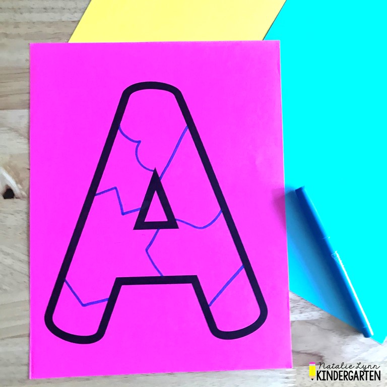 create your own letter building alphabet puzzles for literacy centers in kindergarten or preschool