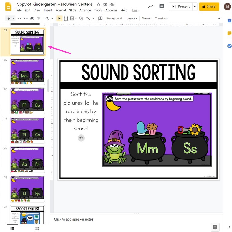 How to Easily Split Up Digital Centers in Google Slides™ | Select the Slides You Want