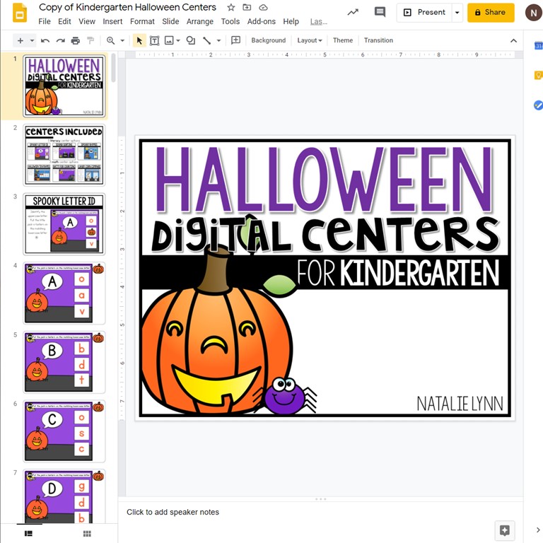 How to Easily Split Up Digital Centers in Google Slides™