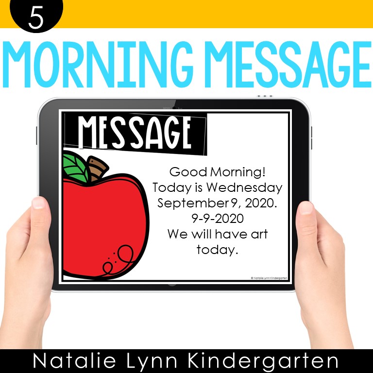 morning message for kindergarten