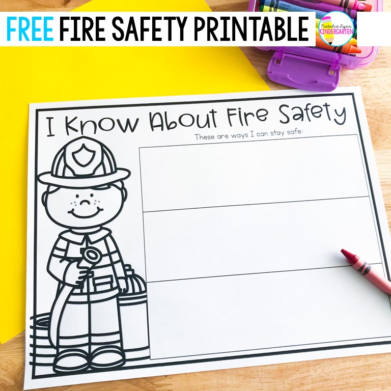 fire safety activities for kindergarten - fire safety writing for fire prevention month
