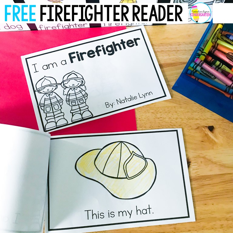 firefighter activities for kindergarten - firefighter emergent reader