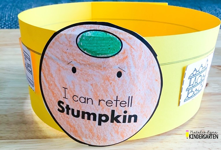 October read aloud book activities for kindergarten stumpkin retell hat craft