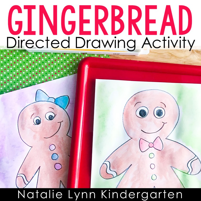 Gingerbread Directed Drawing Art Activity - Natalie Lynn Kindergarten
