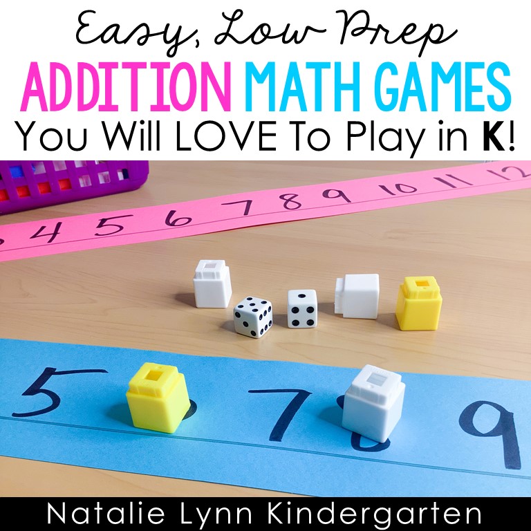 Easy, Low-Prep Addition Math Game for Kindergarten