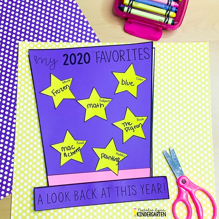 New Years Activity | New Years flip book craft and writing activity for reflecting on the previous year, setting goals for the new year, and making new years resolutions