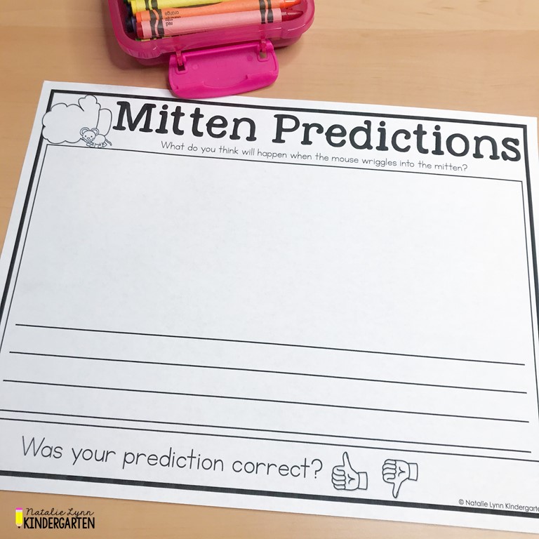Making Predictions with the Mitten for Kindergarten and 1st Grade