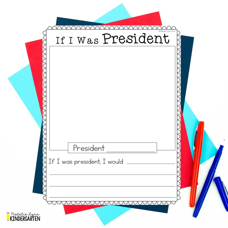 Free Presidents' Day writing activity | Presidents' Day activities for kindergarten and first grade 1st grade