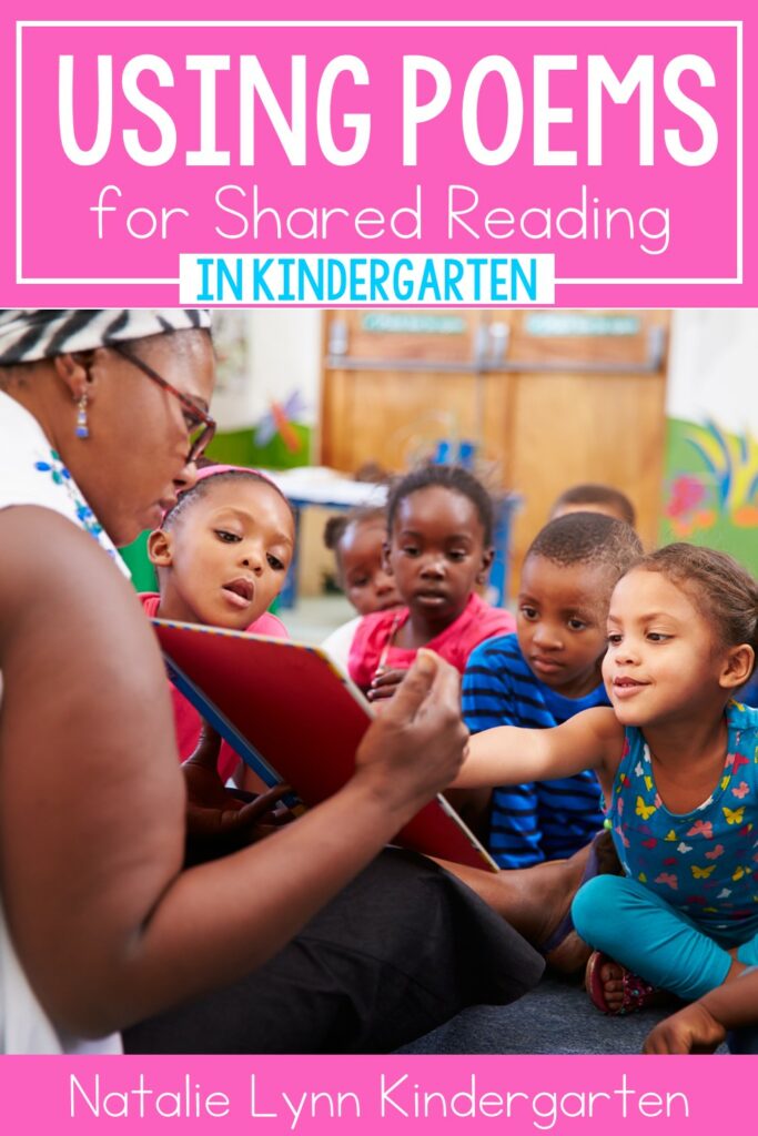 Kindergarten poems are an easy way to fit in phonological awareness, rhyming words, sight word practice, comprehension, and more! This Kindergarten blog post is full of ideas for how to use poems in kindergarten for your shared reading routine.