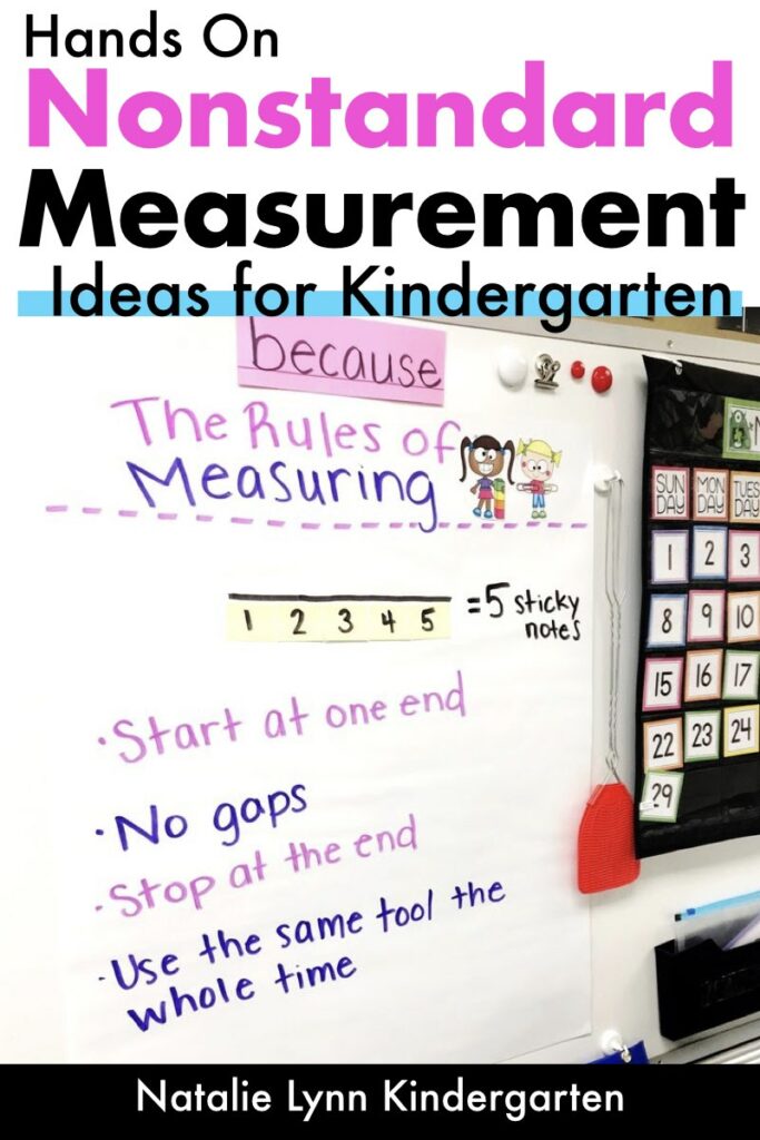 These hands on nonstandard measurement activities for Kindergarten are low prep and no frills, but high engagement. Includes activities for nonstandard measurement length, comparing and ordering lengths, nonstandard measurement height, comparing heights, ordering heights, and nonstandard measurement weight.