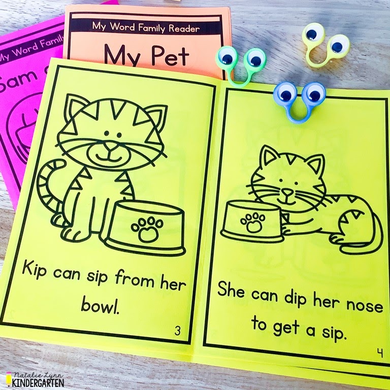 Word family decodable emergent readers for kindergarten and first grade phonics skills