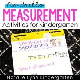Low prep and engaging nonstandard measurement activities and crafts for Kindergarten