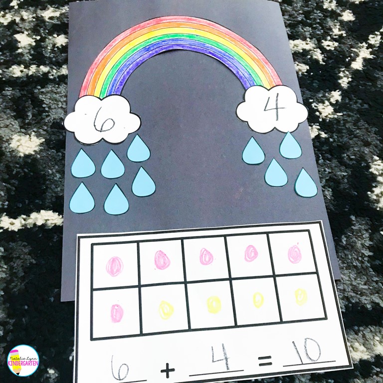 ways to make ten craft | rainbow friends of ten activities for kindergarten | math crafts