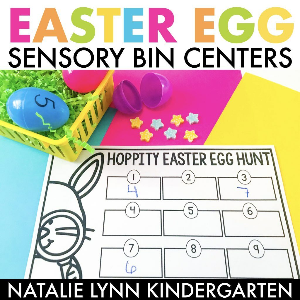 Plastic Easter egg activities and centers for preschool pre-K and kindergarten