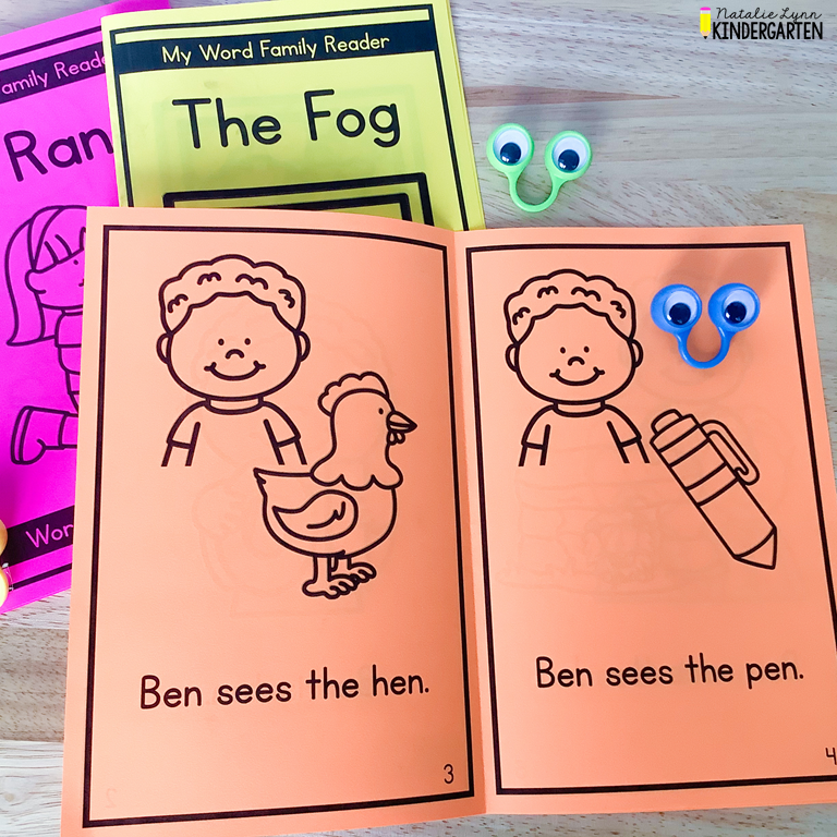 Kindergarten short vowel decodable books for cvc word practice