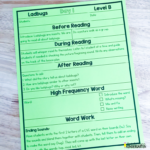 What Does A Level B Guided Reading Lesson Look Like?