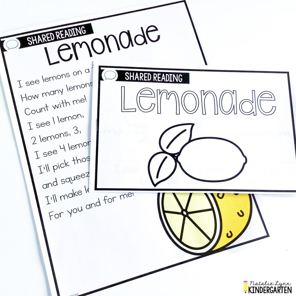 When grandma gives you a lemon tree activities lemonade poem for Kindergarten 