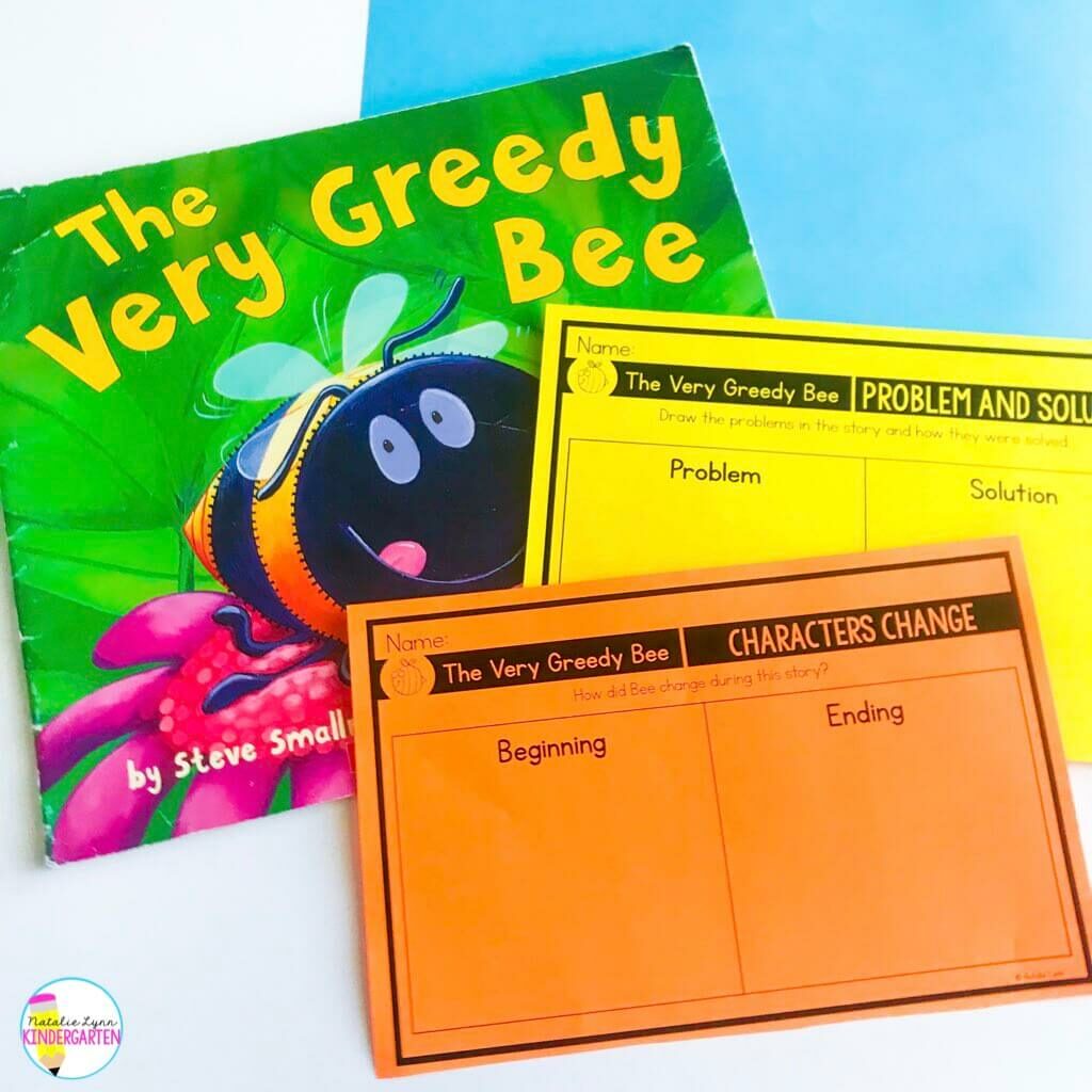 The very greedy bee activities for Kindergarten and 1st Grade 