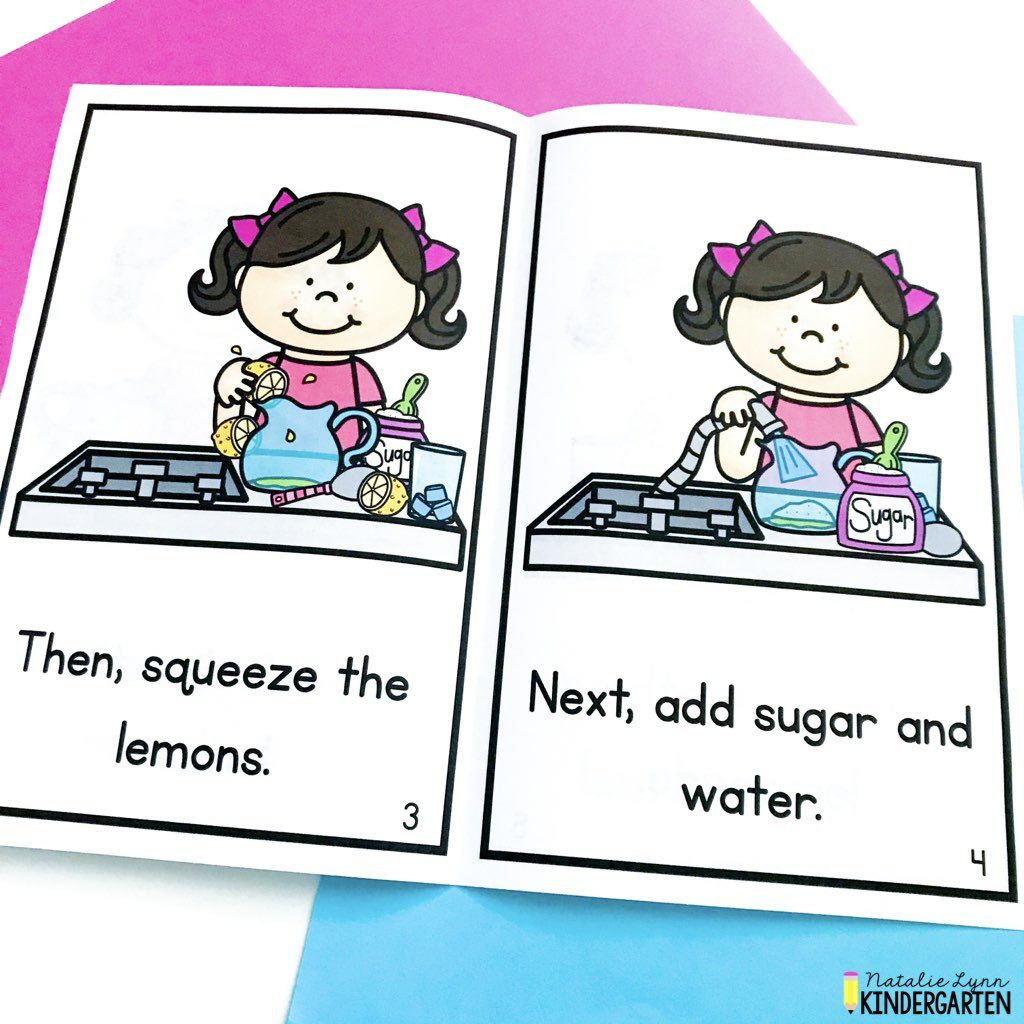 How to make lemonade book for Kindergarten 