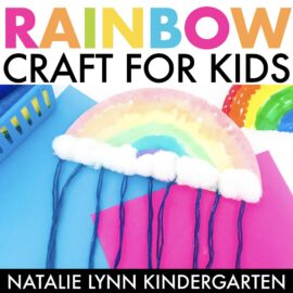 Spring rainbow craft for preschool and kindergarten kids weather