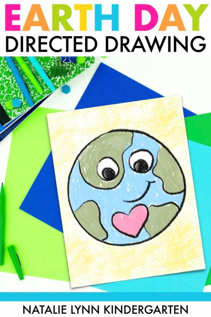 Earth day directed drawing perfect for an earth day art project for kids